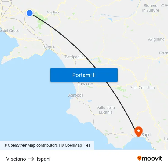 Visciano to Ispani map