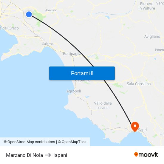 Marzano Di Nola to Ispani map