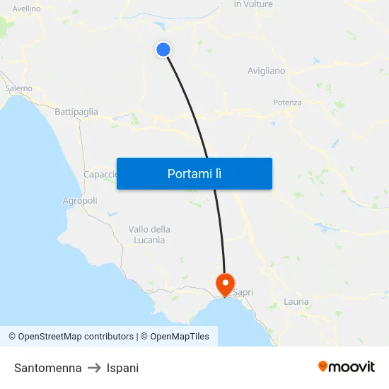 Santomenna to Ispani map
