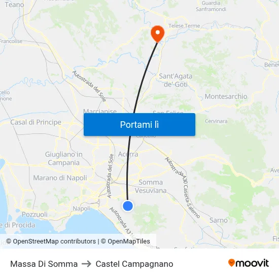 Massa Di Somma to Castel Campagnano map