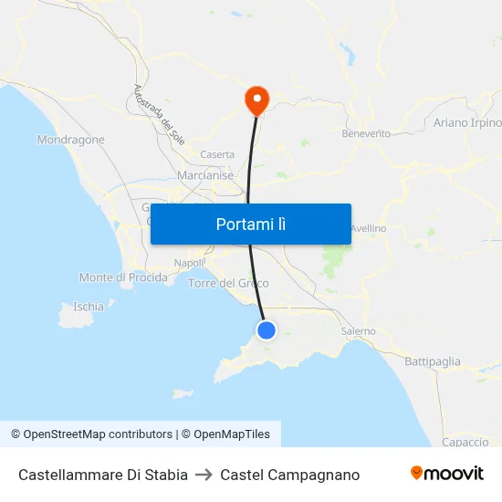 Castellammare Di Stabia to Castel Campagnano map