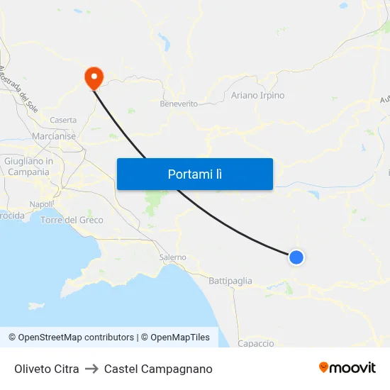 Oliveto Citra to Castel Campagnano map