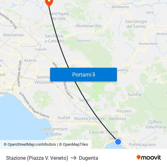 Stazione (Piazza V. Veneto) to Dugenta map