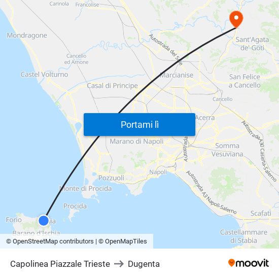 Capolinea Piazzale Trieste to Dugenta map