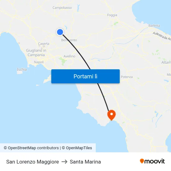 San Lorenzo Maggiore to Santa Marina map