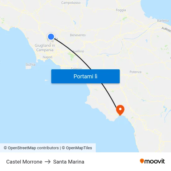 Castel Morrone to Santa Marina map