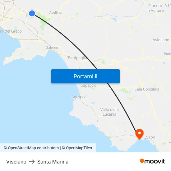 Visciano to Santa Marina map
