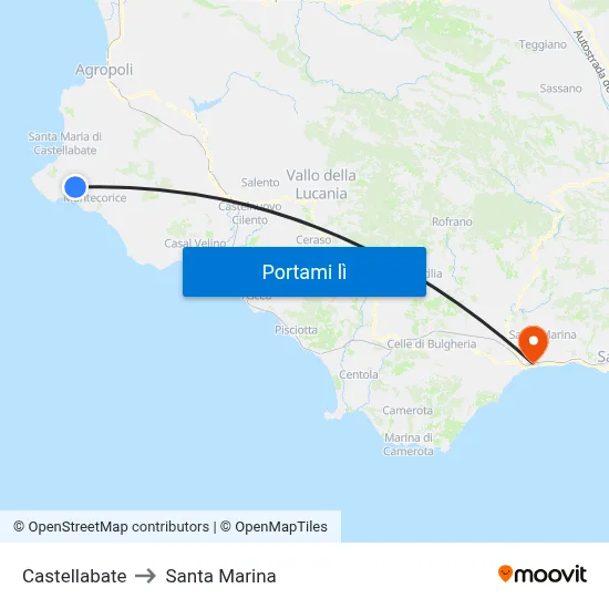 Castellabate to Santa Marina map