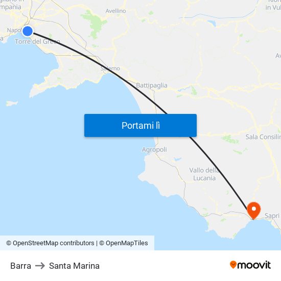 Barra to Santa Marina map