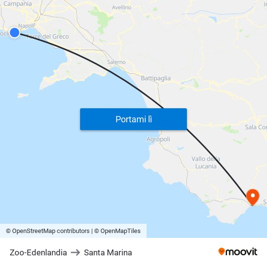 Zoo-Edenlandia to Santa Marina map