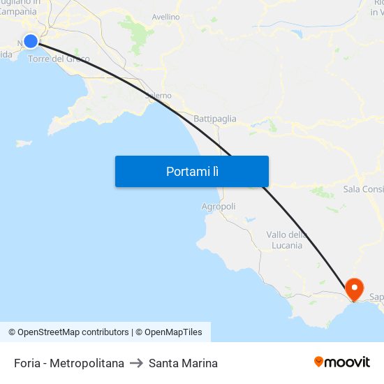 Foria - Metropolitana to Santa Marina map