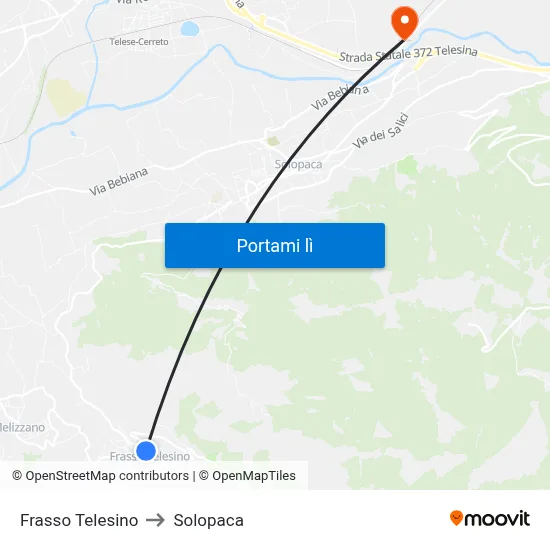 Frasso Telesino to Solopaca map