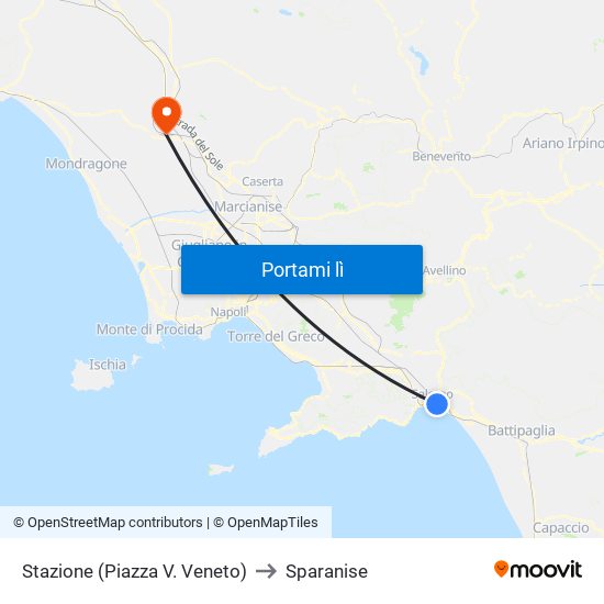 Stazione (Piazza V. Veneto) to Sparanise map