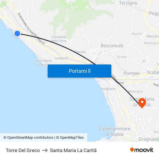 Torre Del Greco to Santa Maria La Caritã map