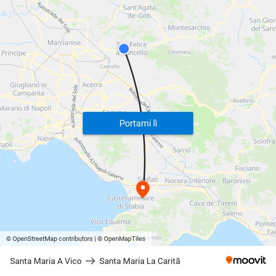 Santa Maria A Vico to Santa Maria La Caritã map