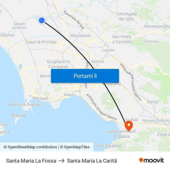 Santa Maria La Fossa to Santa Maria La Caritã map