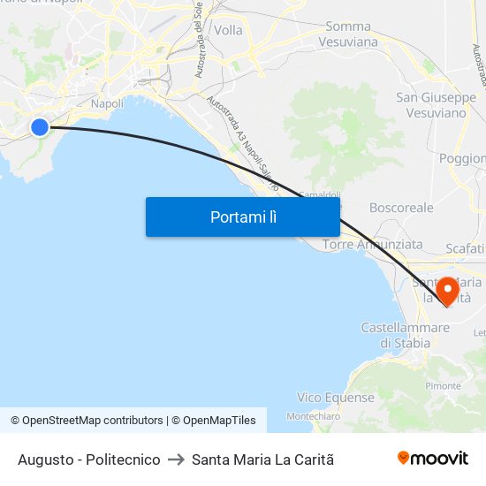 Augusto - Politecnico to Santa Maria La Caritã map