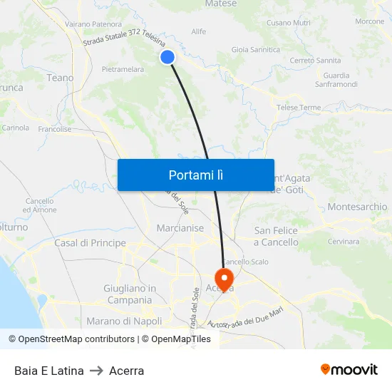Baia E Latina to Acerra map