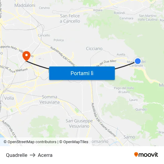 Quadrelle to Acerra map