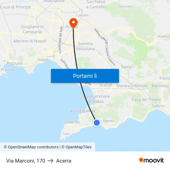 Via Marconi, 170 to Acerra map