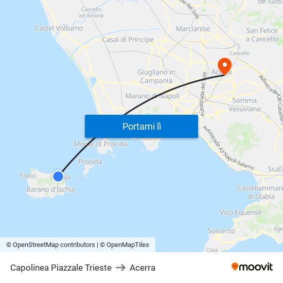 Capolinea Piazzale Trieste to Acerra map