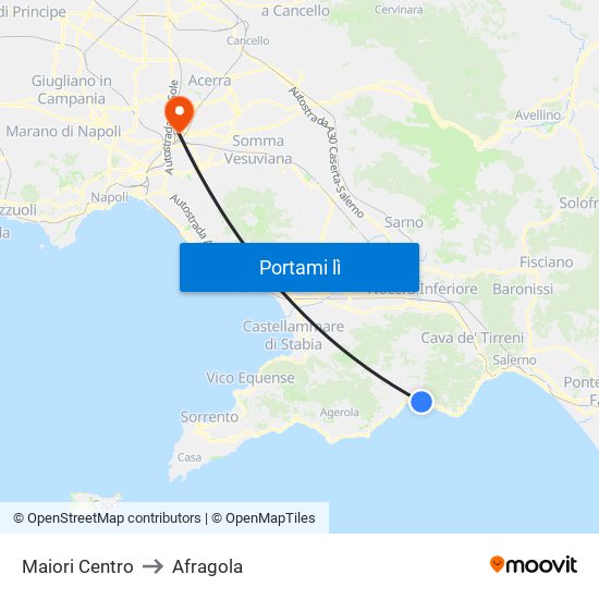 Maiori Centro to Afragola map