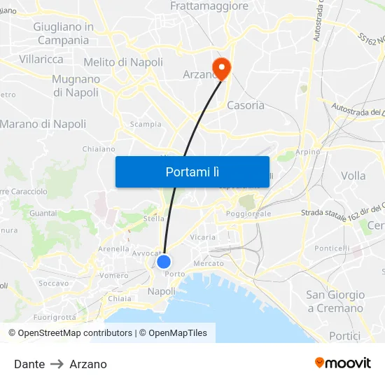 Dante to Arzano map