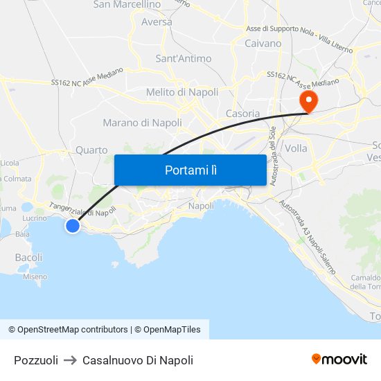 Pozzuoli to Casalnuovo Di Napoli map