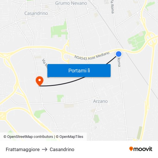 Frattamaggiore to Casandrino map