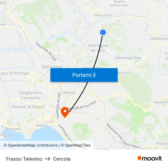 Frasso Telesino to Cercola map