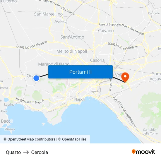 Quarto to Cercola map