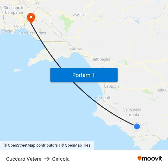 Cuccaro Vetere to Cercola map