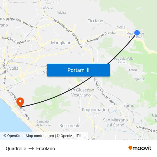 Quadrelle to Ercolano map