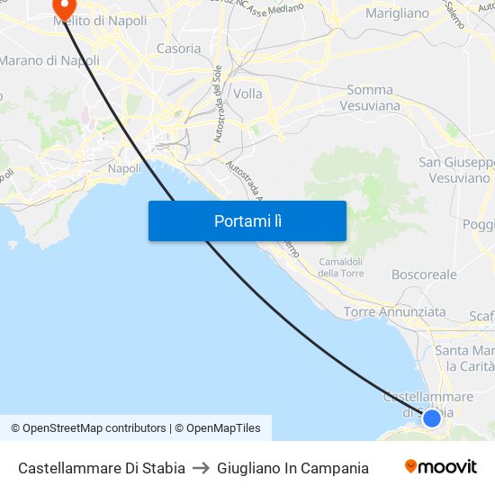 Castellammare Di Stabia to Giugliano In Campania map