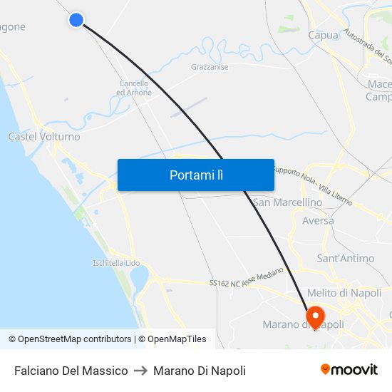 Falciano Del Massico to Marano Di Napoli map