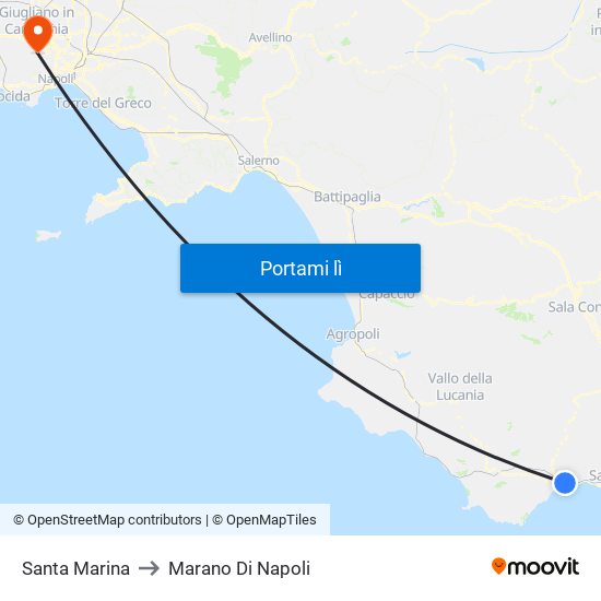 Santa Marina to Marano Di Napoli map