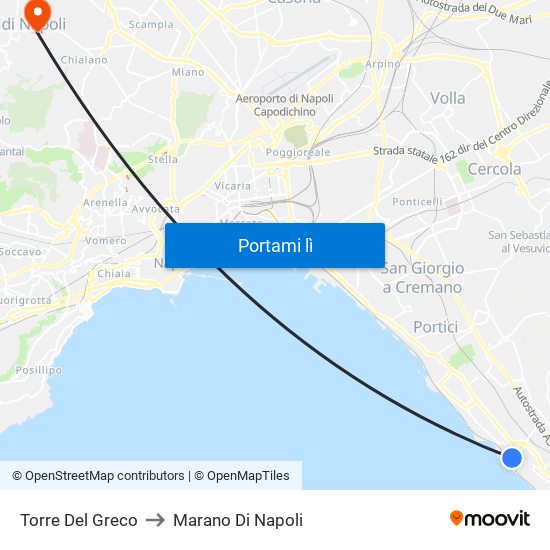 Torre Del Greco to Marano Di Napoli map