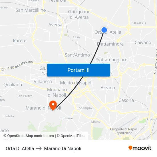 Orta Di Atella to Marano Di Napoli map
