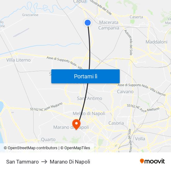 San Tammaro to Marano Di Napoli map