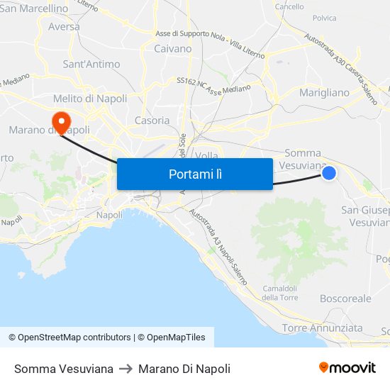 Somma Vesuviana to Marano Di Napoli map