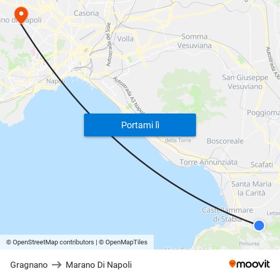 Gragnano to Marano Di Napoli map