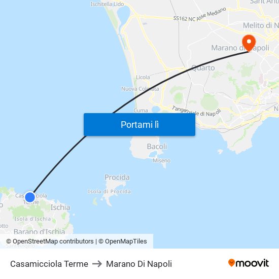 Casamicciola Terme to Marano Di Napoli map