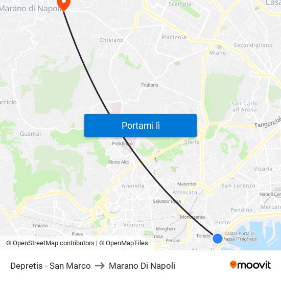 Depretis - San Marco to Marano Di Napoli map