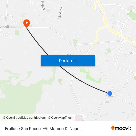 Frullone-San Rocco to Marano Di Napoli map