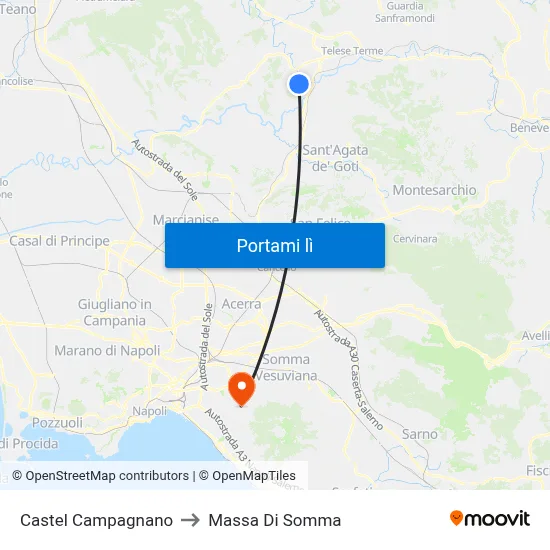 Castel Campagnano to Massa Di Somma map