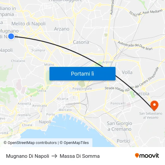 Mugnano Di Napoli to Massa Di Somma map