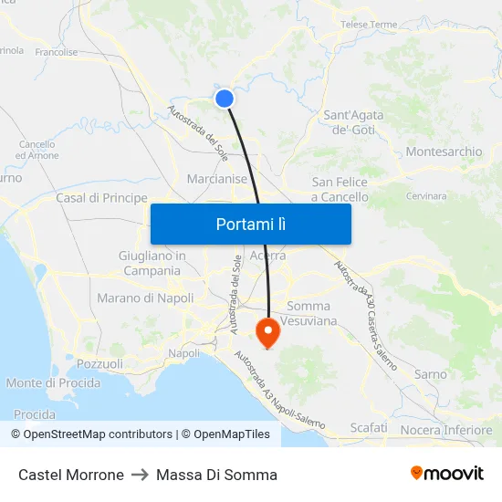 Castel Morrone to Massa Di Somma map