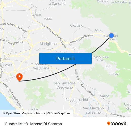 Quadrelle to Massa Di Somma map