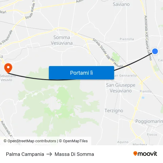 Palma Campania to Massa Di Somma map
