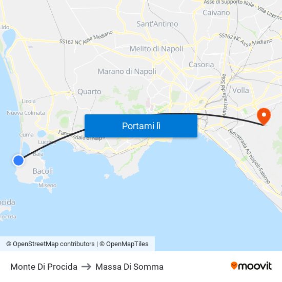 Monte Di Procida to Massa Di Somma map